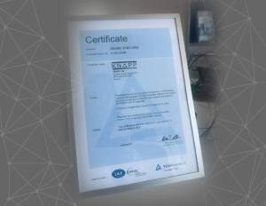 Epilog vključen v certifikacijo ISO 27001:2022 skupine KNAPP