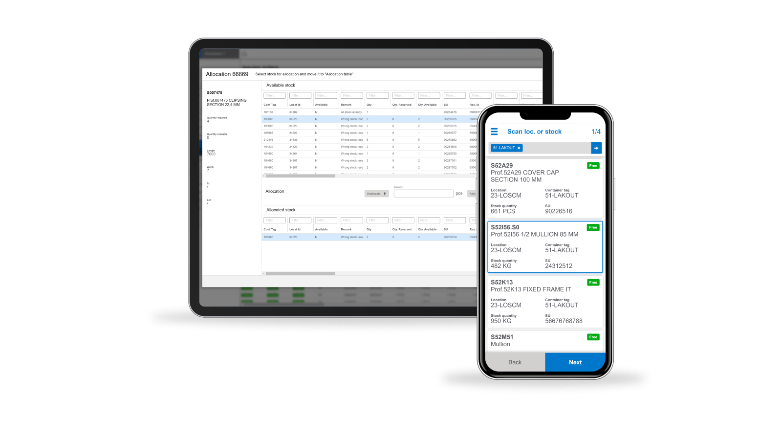 Atlas WMS Gen5 mobile dashboard